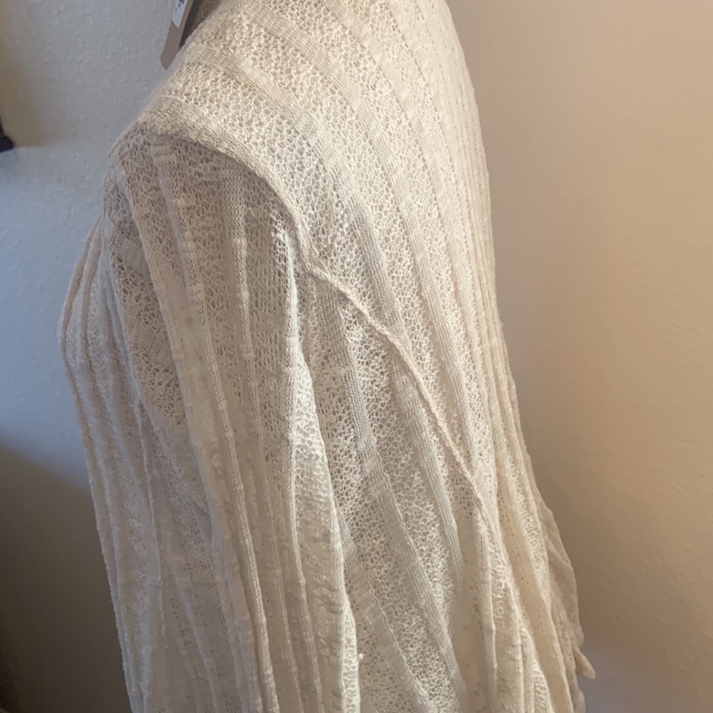 ❌SOLD❌NWT Shawl Style Cardigan - Open Weave Lace Like Material Sz M - Picture 12 of 16
